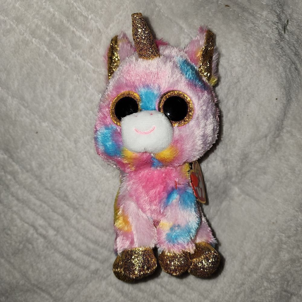 Valentine's Day TY Beanie Boos Unicorns,  NWT.